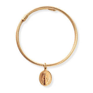 Virgin Mary Wire Wrap Bracelet