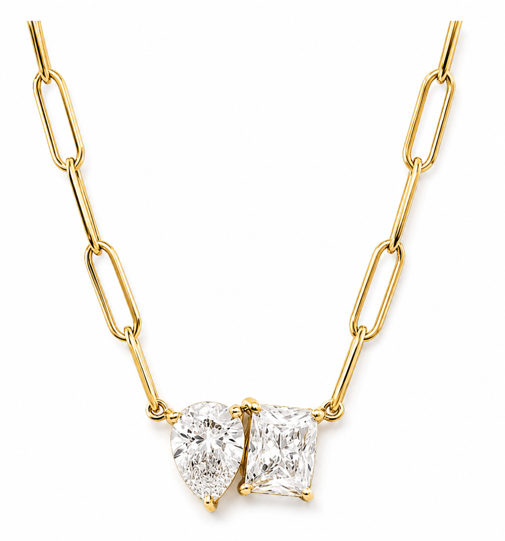 Cecilia Toi Et Moi Necklace - Ellie Vail Jewelry