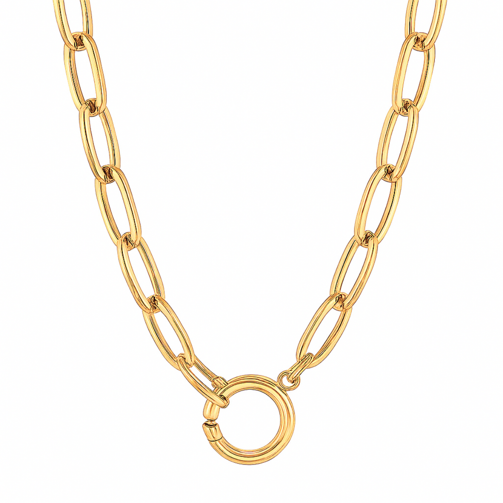 Lyla Sailor Clasp Chain Necklace – Ellie Vail