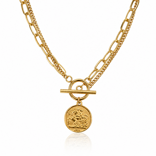 Layered Toggle Chain Necklace