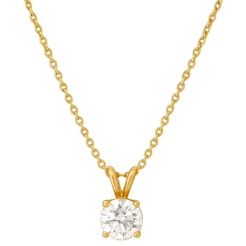 Collana Ellie Vail Lillian Con Ciondolo Ottagonale – Placcata Oro, Nuova Con Etichetta, Elegante E Delicata - Foto 2