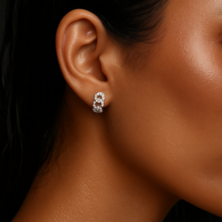 Anika Chain Huggie Hoop Earring