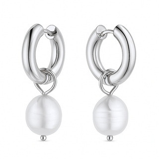 Melrose Mini Hoop Pearl Earring