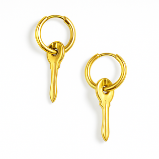 Key Mini Hoop Earring