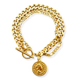 Mutli Chain Toggle Coin Bracelet