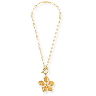 Large Flower Pendant Necklace