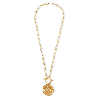 Ellie Vail Asher Compass Pendant Toggle Chain Necklace