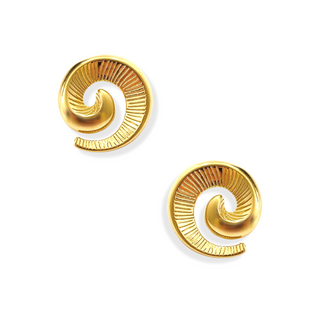 Textured Spiral Stud Earring