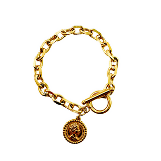 Toggle Chain Coin Bracelet