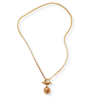 Cuban Link Toggle Coin Necklace