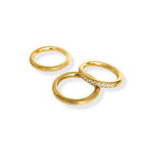Pavé Stone Ring Set Of Three