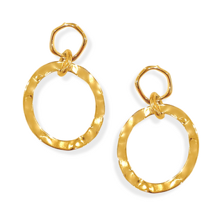 Hammered Retro Drop Earring