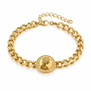 Cuban Link Coin Bracelet
