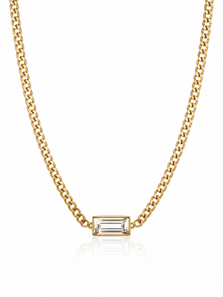 Baguette Bar Pendent Necklace