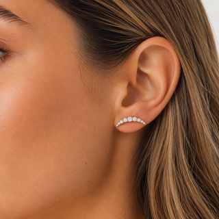 Cresent Stud Earring