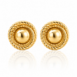 Rope Detail Button Earring