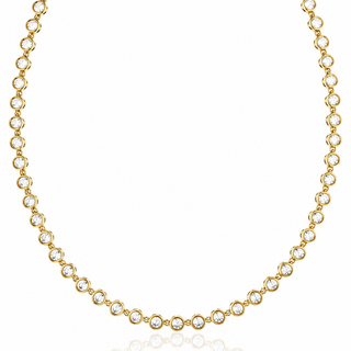 Bezel Tennis Chain Necklace