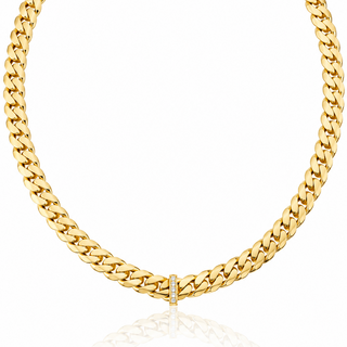 Flat Cuban Link Pendent Necklace