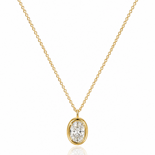 Oval Stone Pendent Necklace