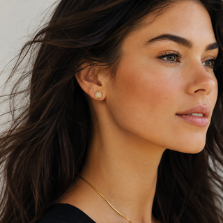 Button Stud Earring