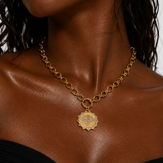 Sunburst Eye Pendant Necklace
