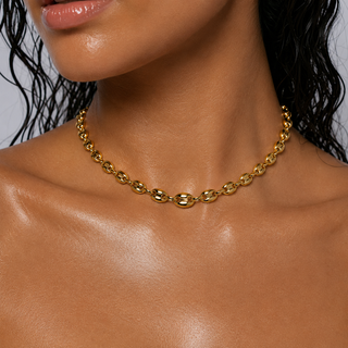 Oval Link Choker Necklace