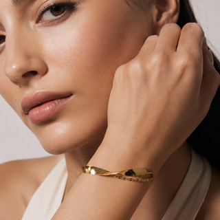 Layered Twisted Cuff Bracelet