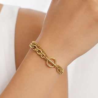 Layered Toggle Chain Bracelet