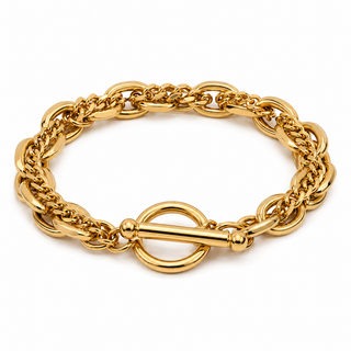 Layered Toggle Chain Bracelet