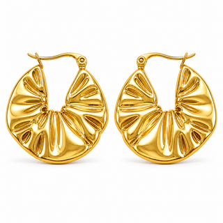 Textured Disk Earring