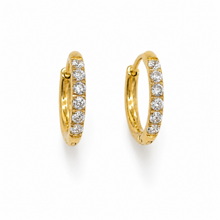 Studded Huggie Hoop Earring