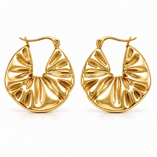 Textured Disk Earring