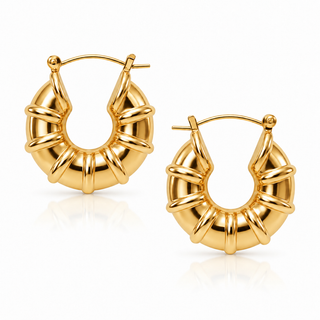 Bamboo Hoop Earrings