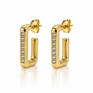 Rectangular Pavé Earring