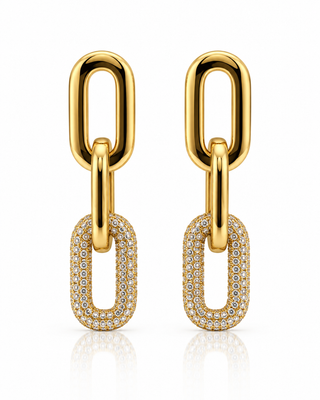 Pavé Link Chain Earring