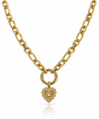 Heart Charm Toggle Necklace