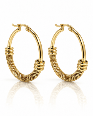 Large Mesh Hoop Earring