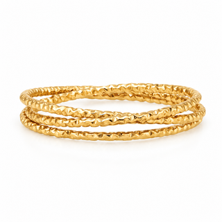 Blair Interlocking Hammered Ring