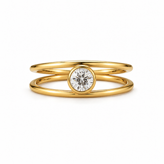 Hollis Double Layer Solitaire Ring