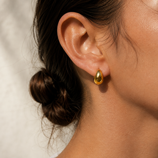 Maelle Dome Half Hoop Earring