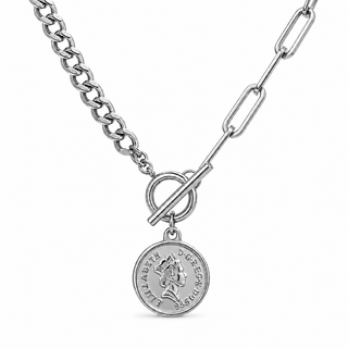 Stacie Toggle Chain Coin Necklace