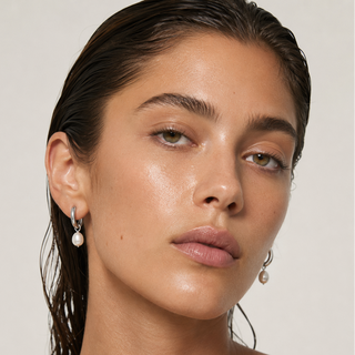 Melrose Mini Hoop Pearl Earring