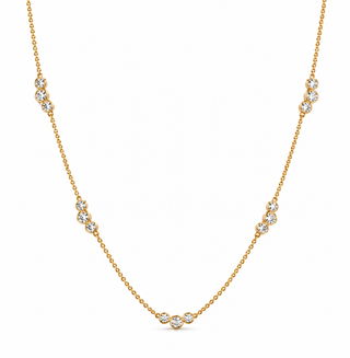Anouk Triple Bezel Station Chain Necklace