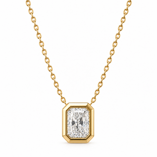 Noa Radiant Bezel Pendant Necklace