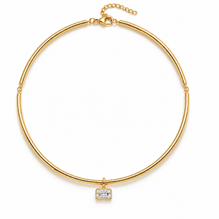 Bezel Collar Choker Necklace