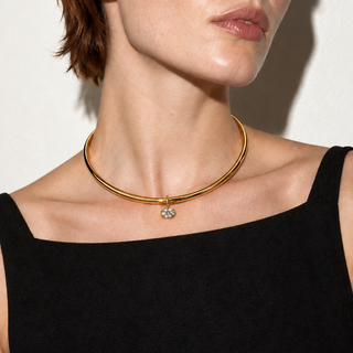 Bezel Collar Choker Necklace