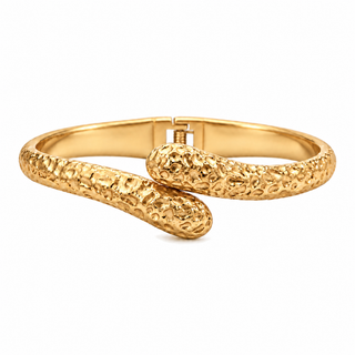 Maura Hammered Hinged Cuff Bracelet