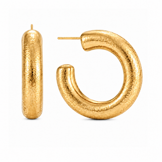 Donni Large Brushed Tube Hoop Earring