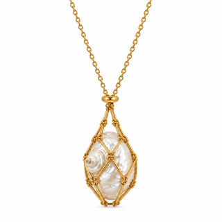 Olena Keepsake Net Necklace