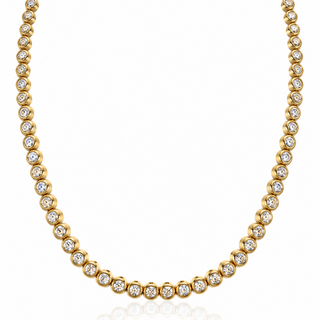 Bezel Tennis Chain Necklace